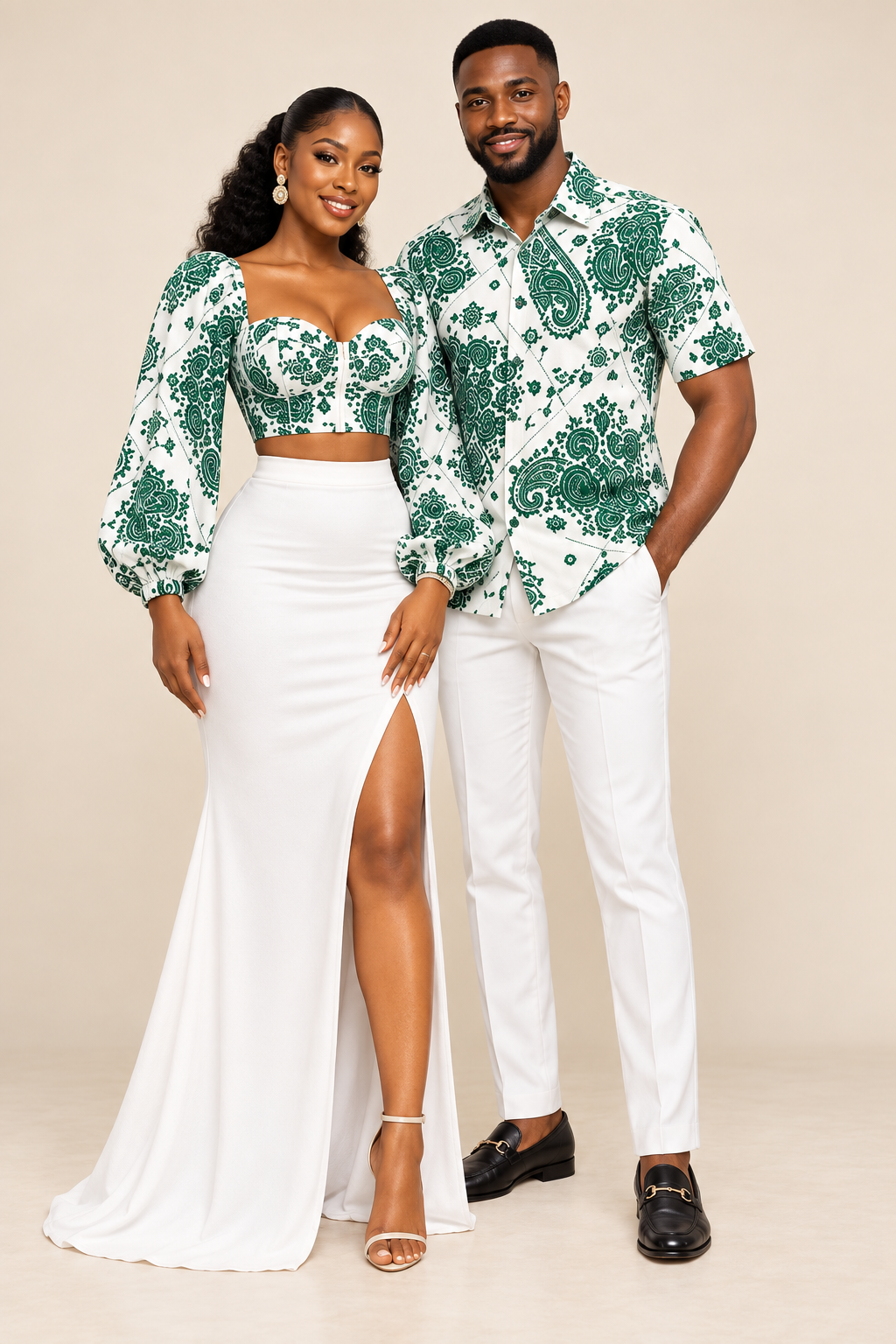 Éclat — Duo ivoire et émeraude