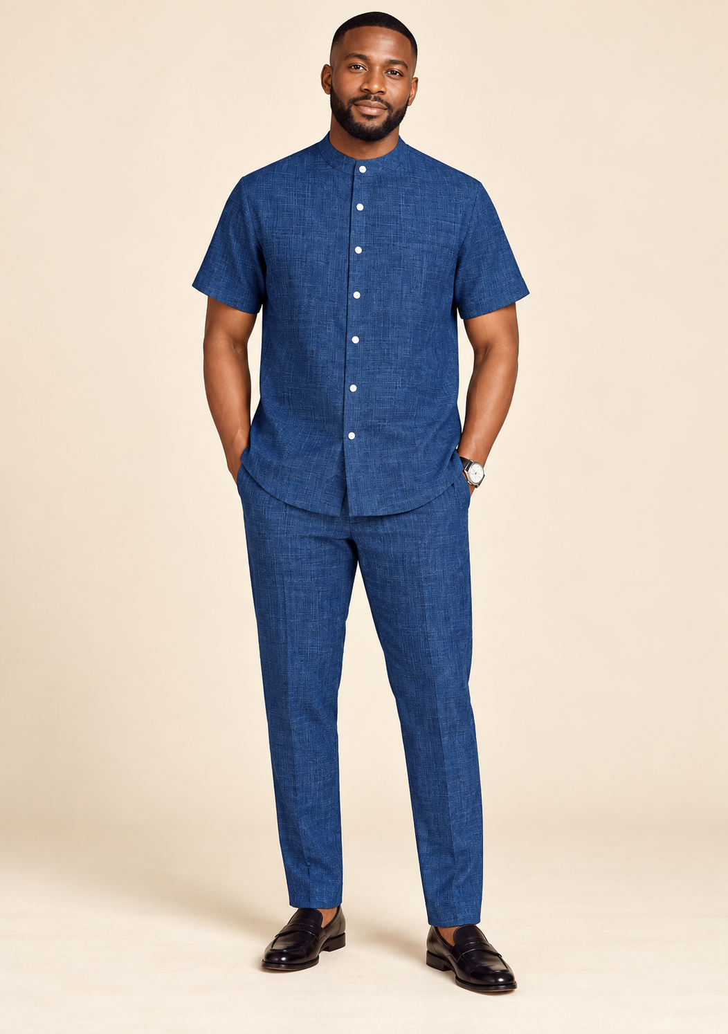 Signature — Ensemble bleu chiné