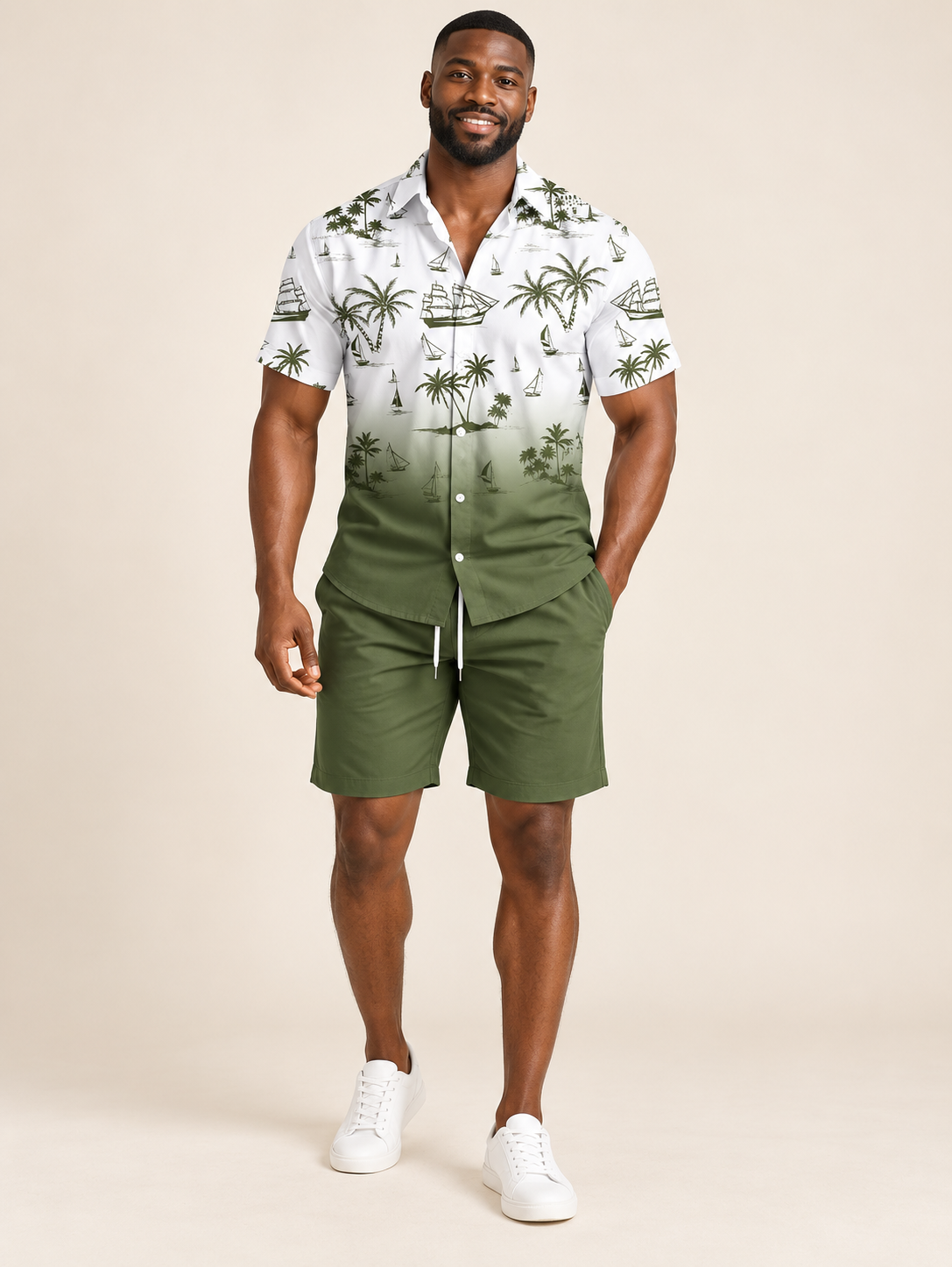 Escale — Ensemble short tropical