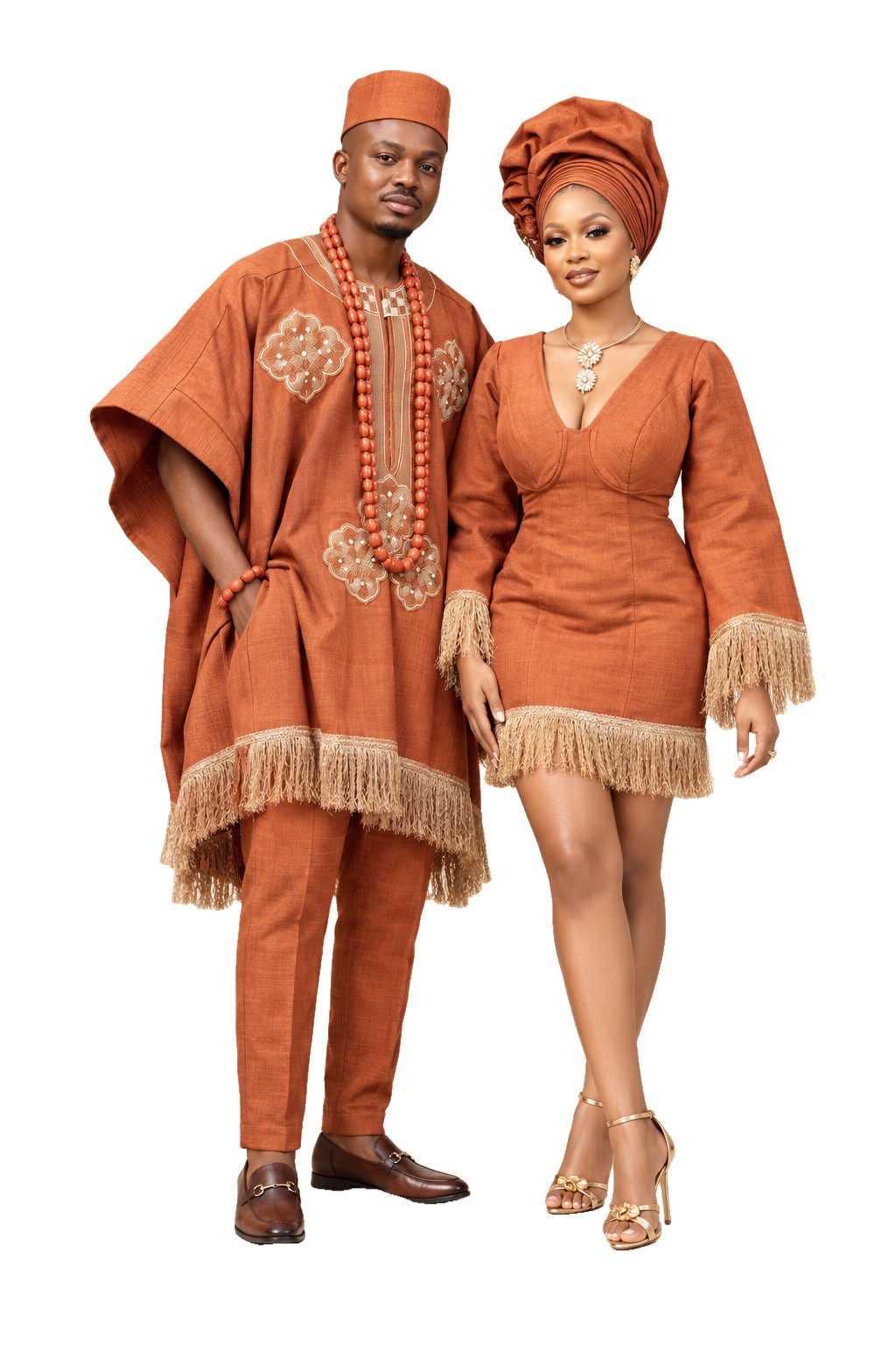 Serment — Duo terracotta à franges